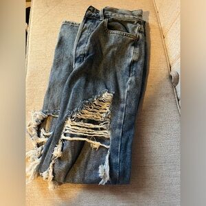 PacSun ripped jeans, very ripped